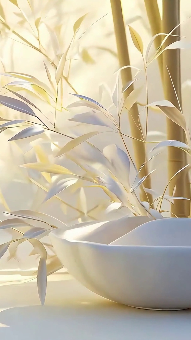 护眼小清新竹叶