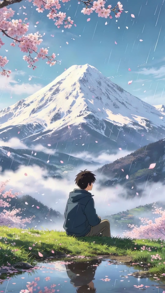 富士山下男孩
