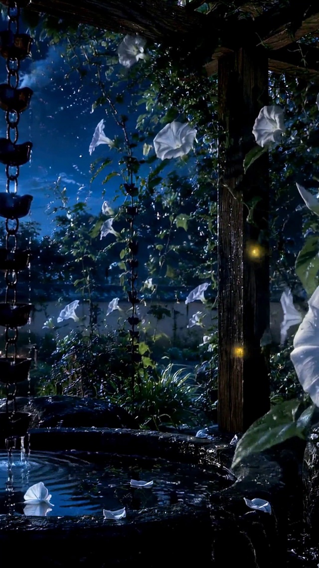 星空月夜白花