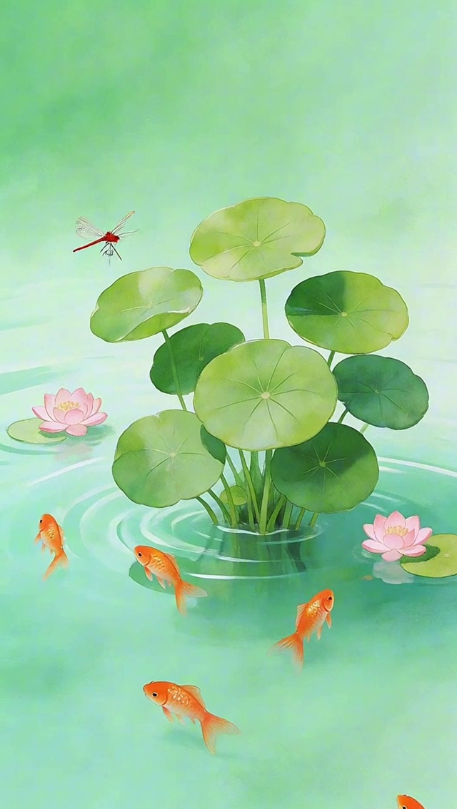 鱼戏莲叶，福运自来