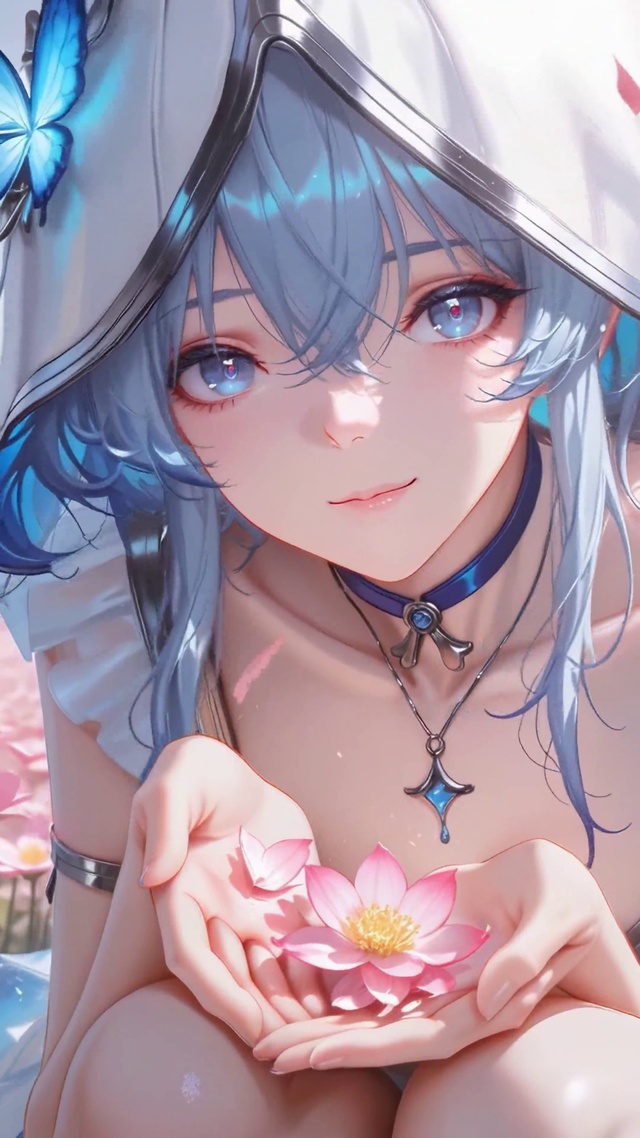 粉色花田守岸人