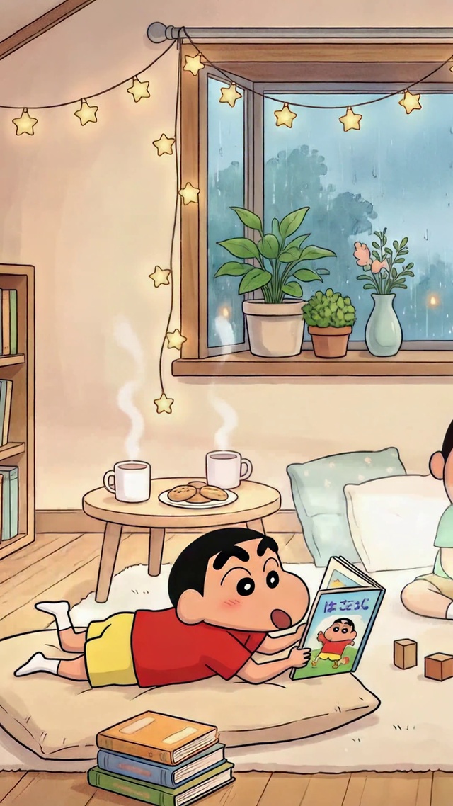 蜡笔小新雨天温馨玩伴时光