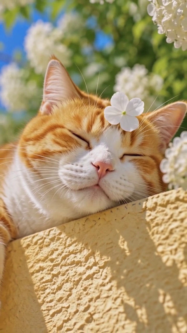 睡觉的橘猫