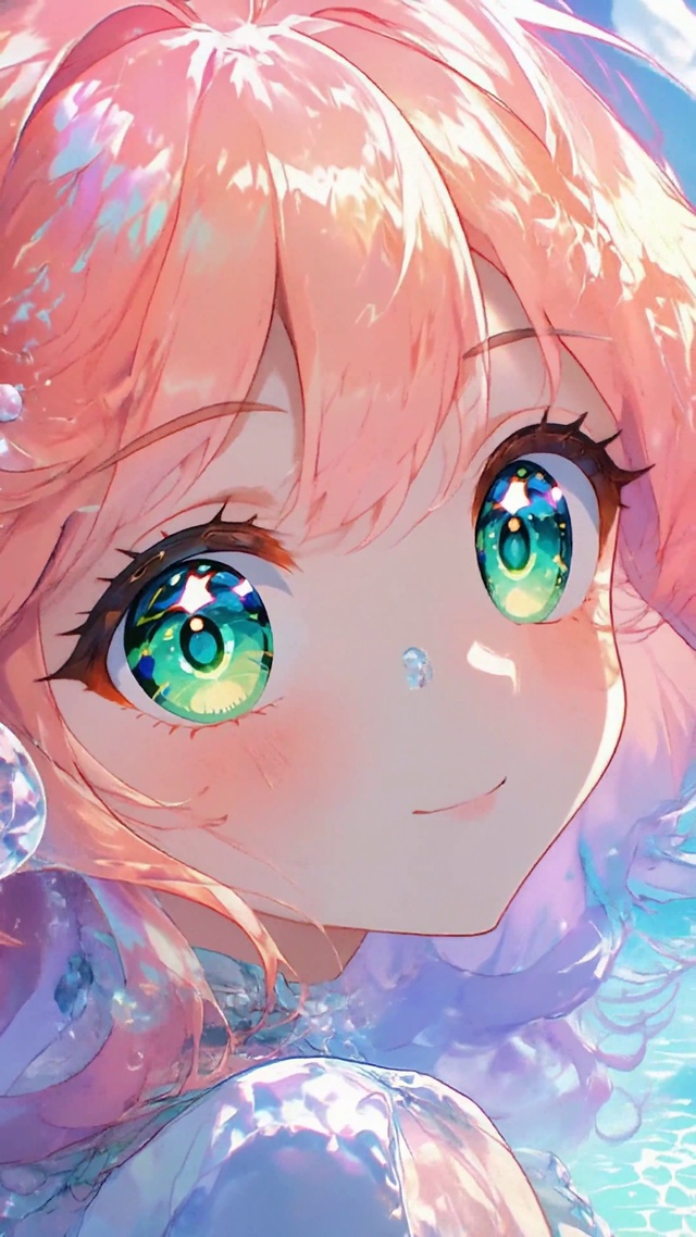 海底梦幻粉发二次元少女