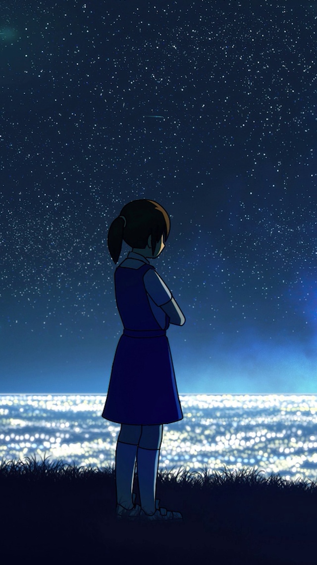 星空下的女孩