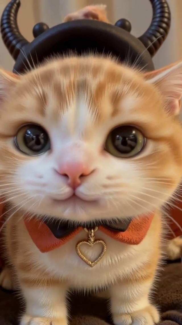超萌情侣恶魔橘猫