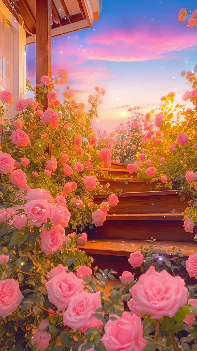 夕阳花海
