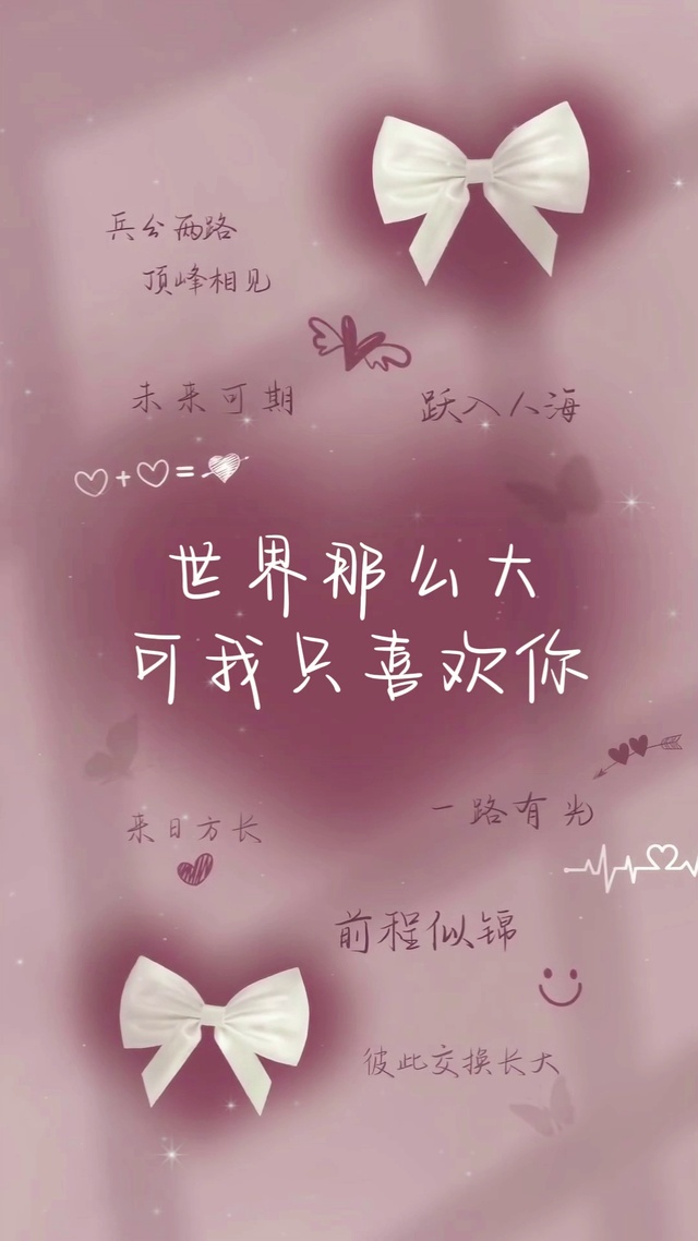 世界那么大可我只喜欢你