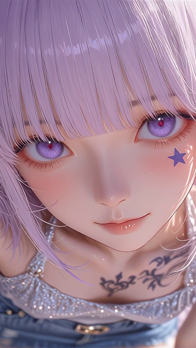 紫色发色萝莉高清4k