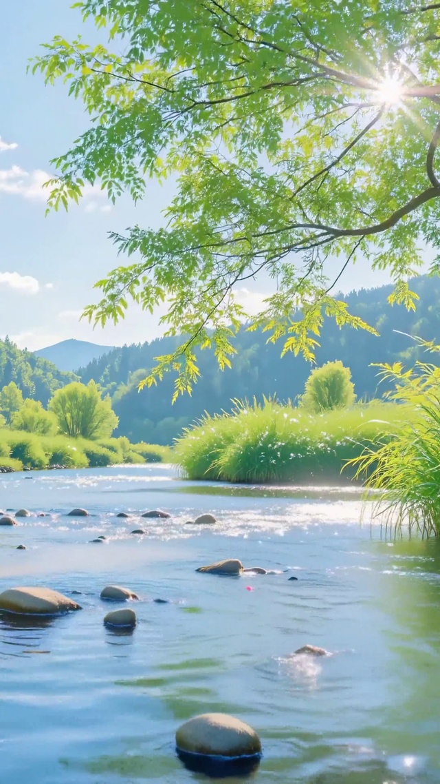 护眼晴天溪流山涧