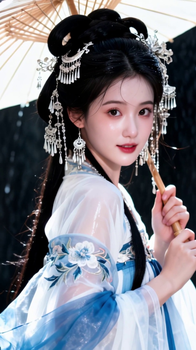 雨中古风美人
