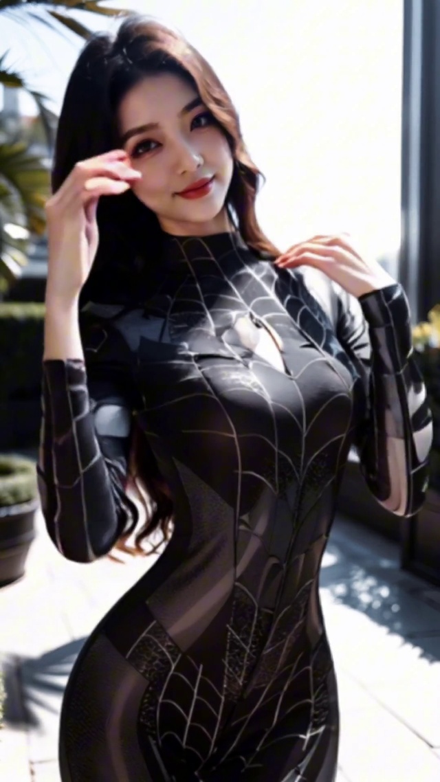 4k美女cos蜘蛛侠