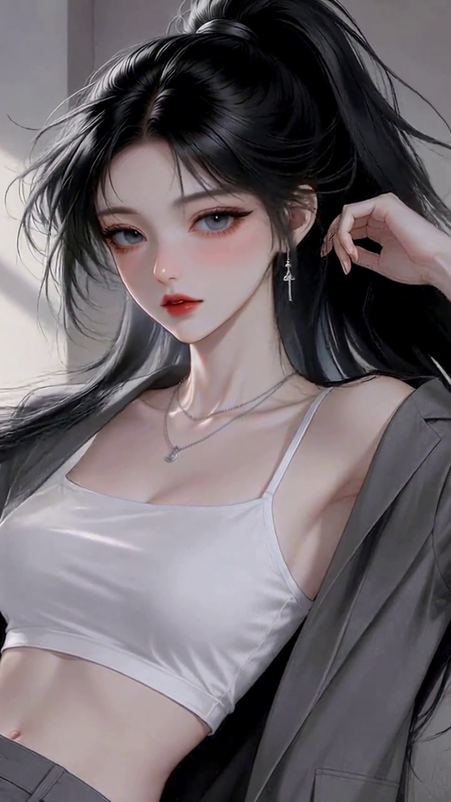 清冷高马尾都市美少女