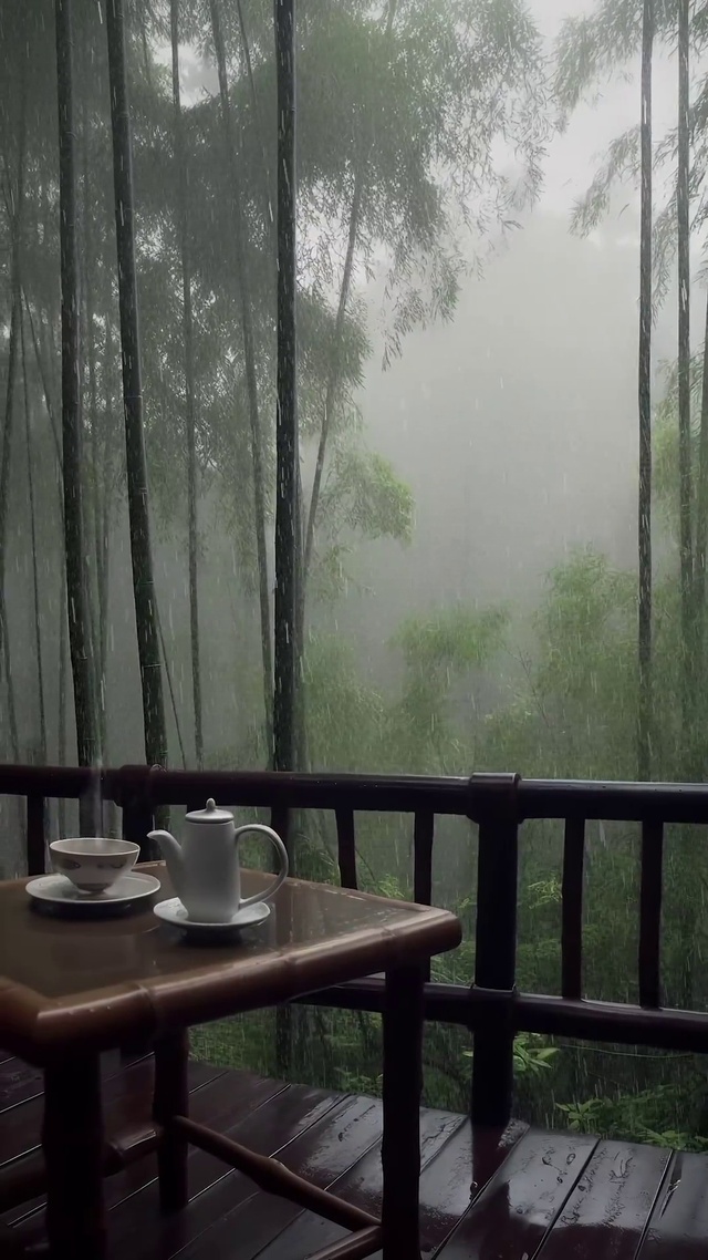竹林听雨