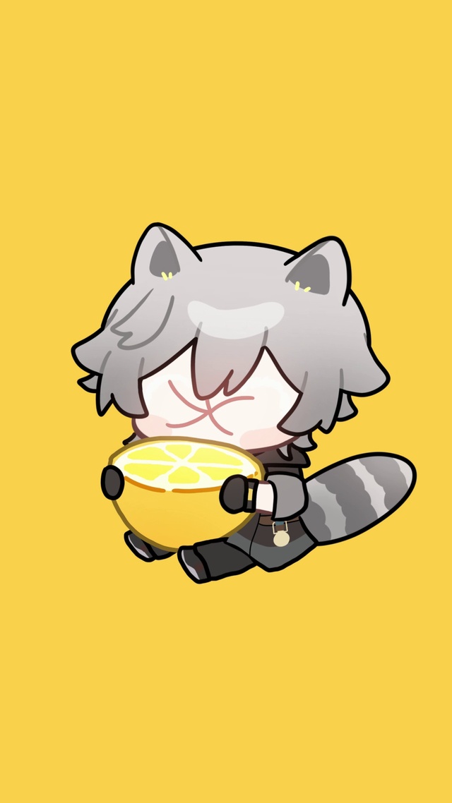 小浣熊穹宝吃柠檬