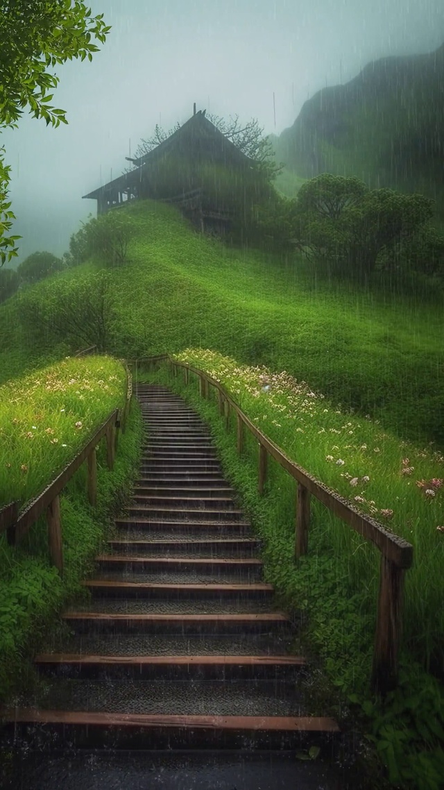 山间烟雨