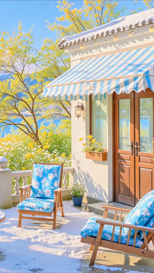 护眼晴天露台美景