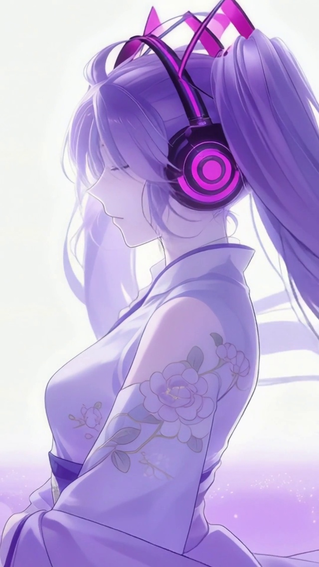 二次元耳机少女