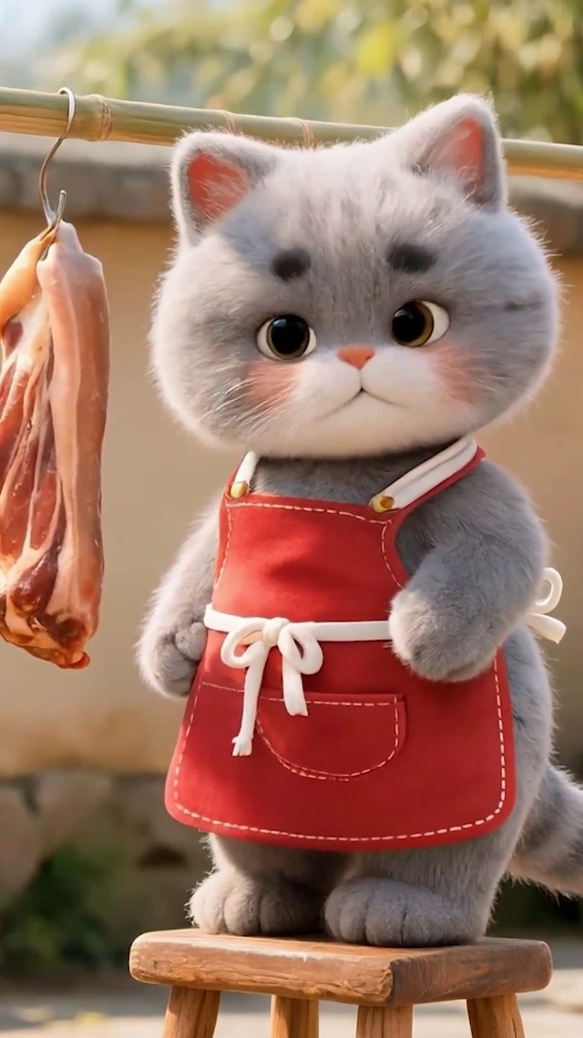 吊肉猫咪