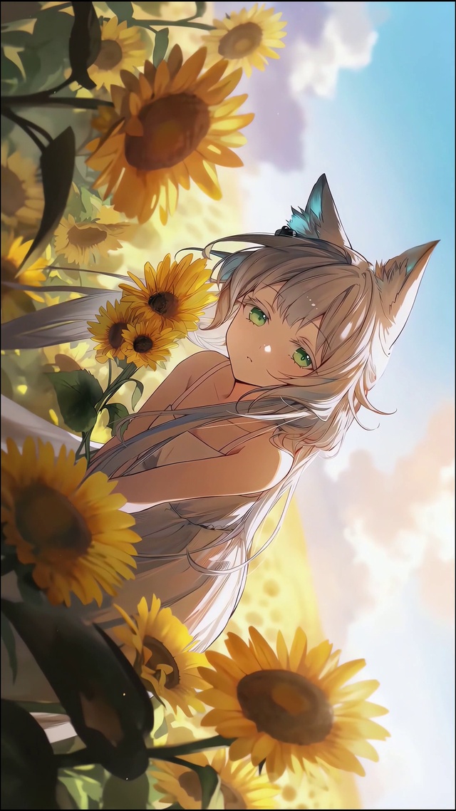 向日葵中的香香