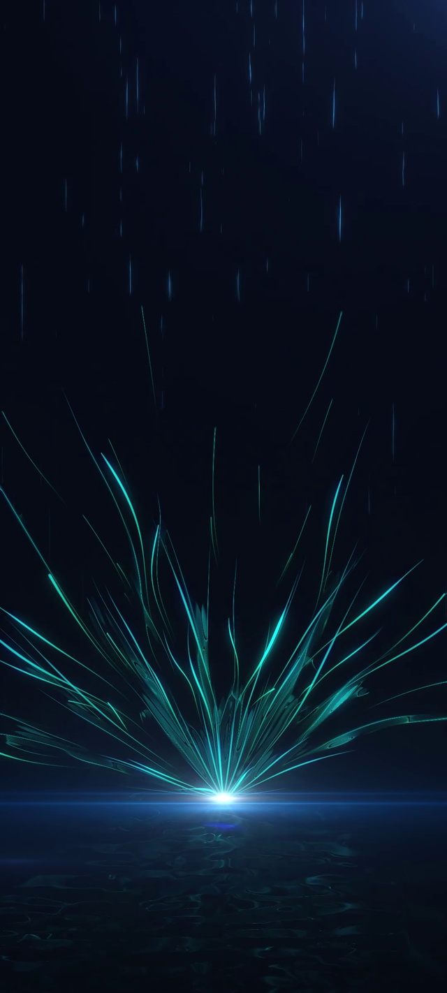 蓝绿色粒子光束l