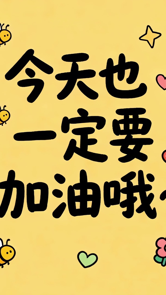 今天也一定要加油哦