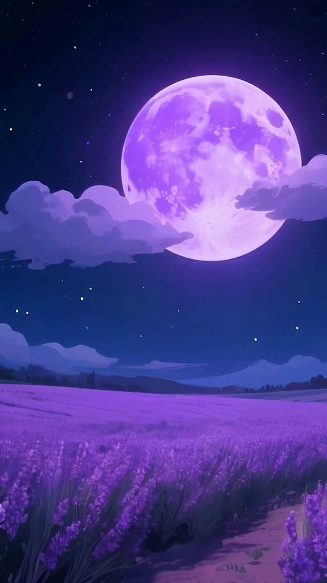 夜景星空树木