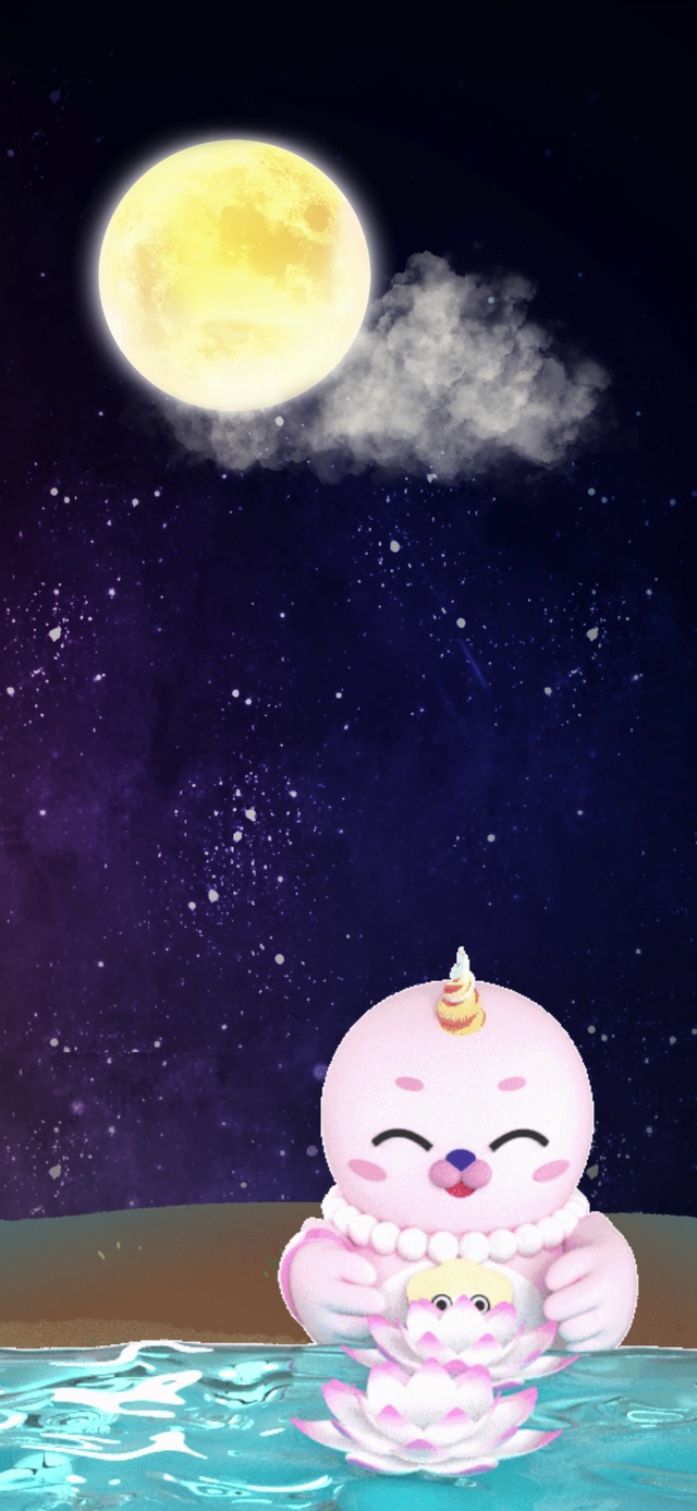 海豹粉米花·放河灯