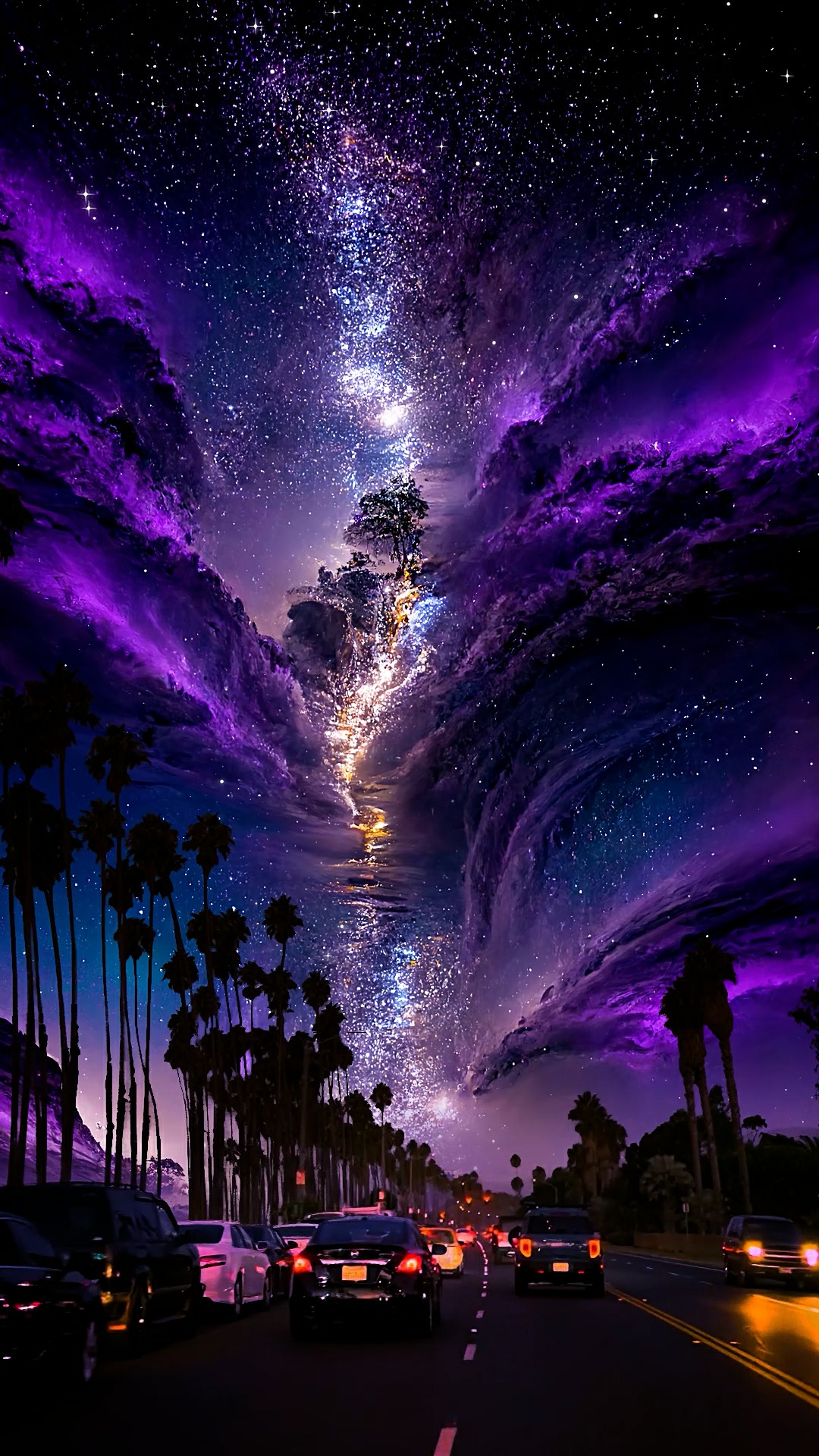 紫色梦幻天空