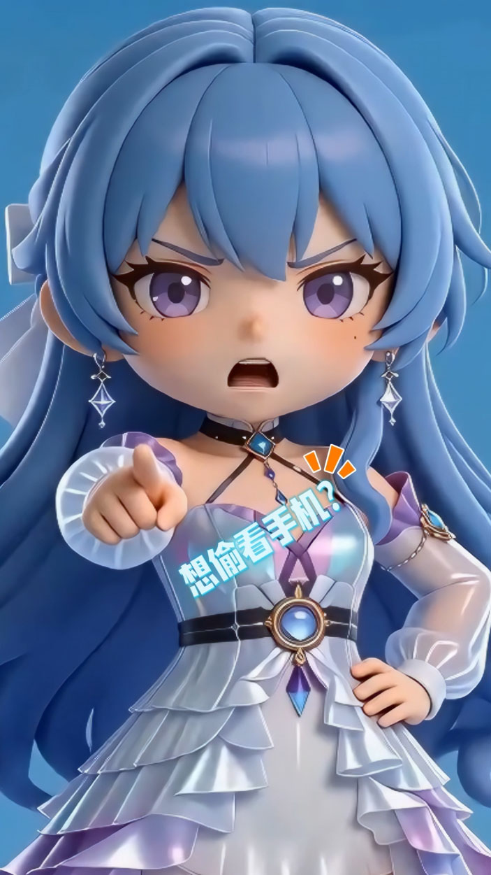 炫彩知更鸟-想偷看电脑