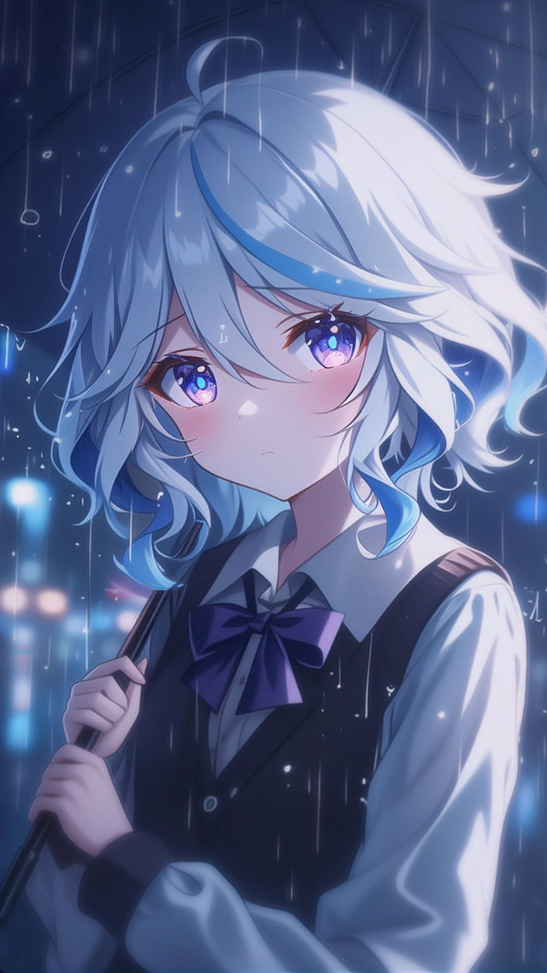 芙宁娜打伞/雨中