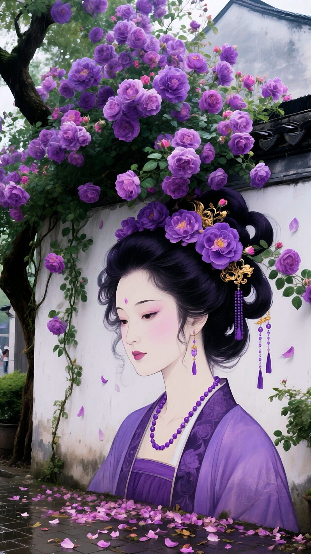 唯美墙绘