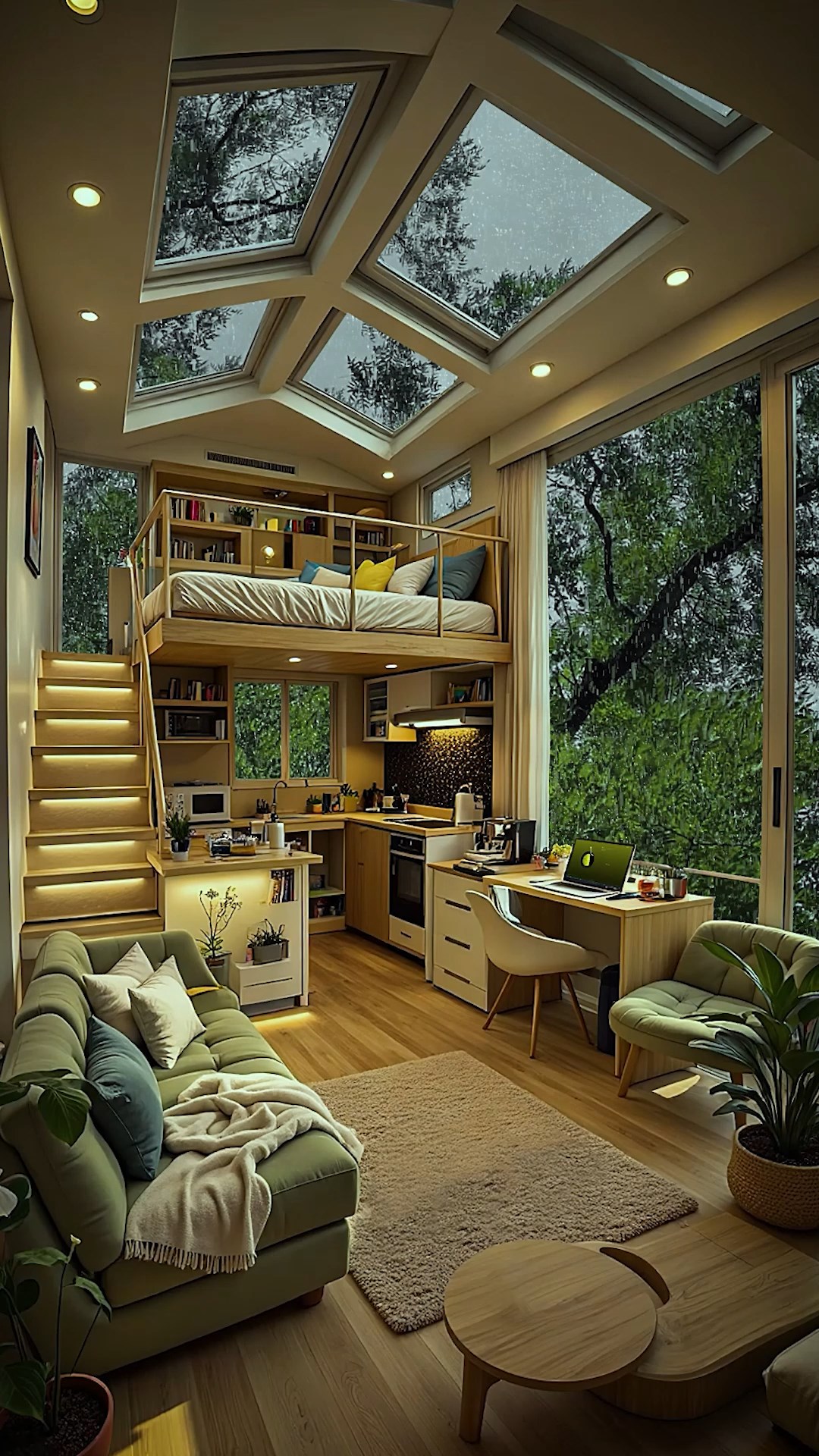 雨天林中小屋