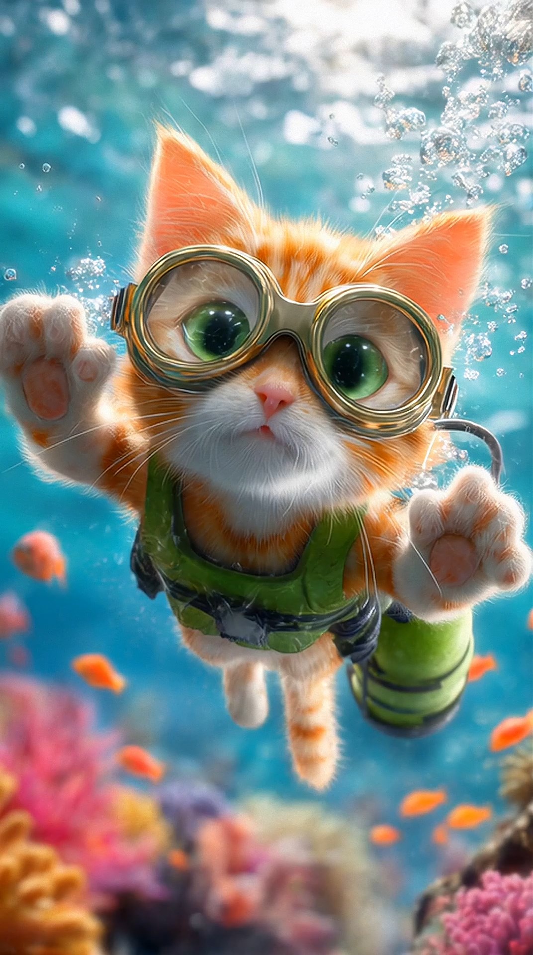 潜水的小猫咪