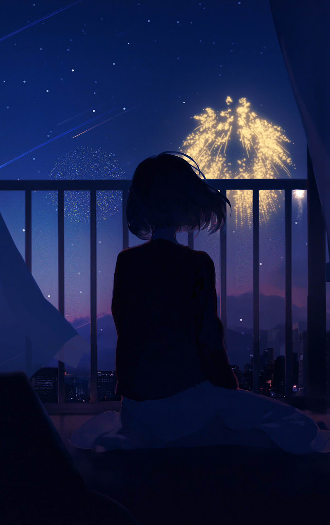 Alone 孤独少女 夜晚