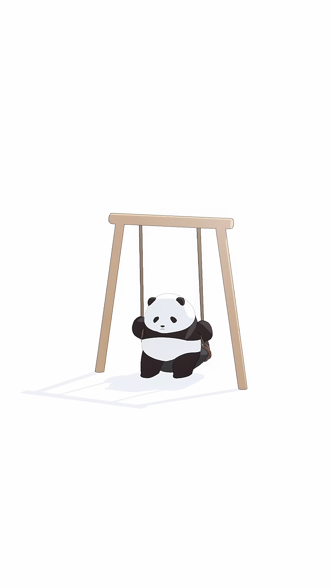 荡秋千的熊猫