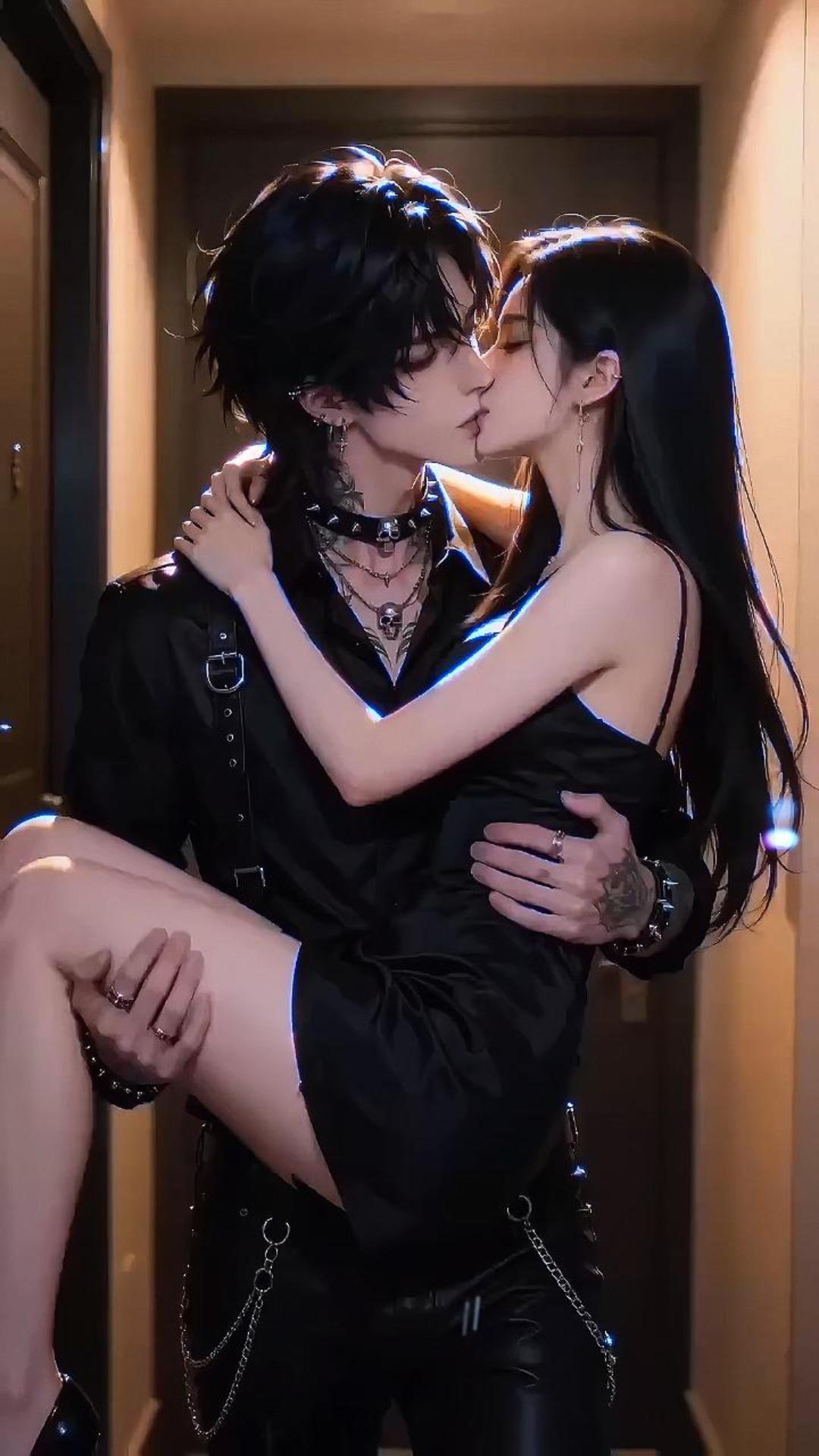 情侣的浪漫之吻
