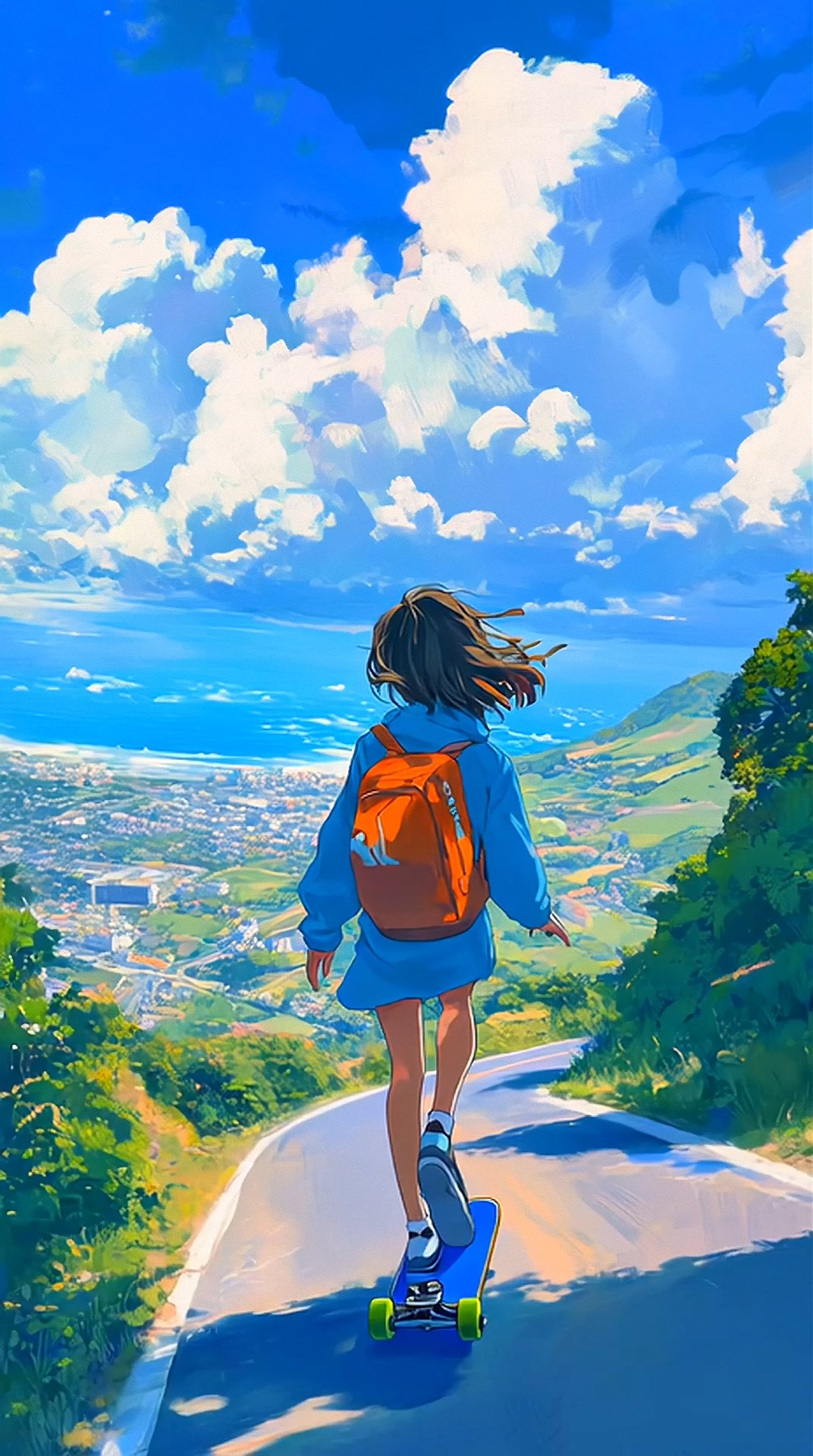 动漫滑板女孩