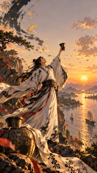 李白醉酒