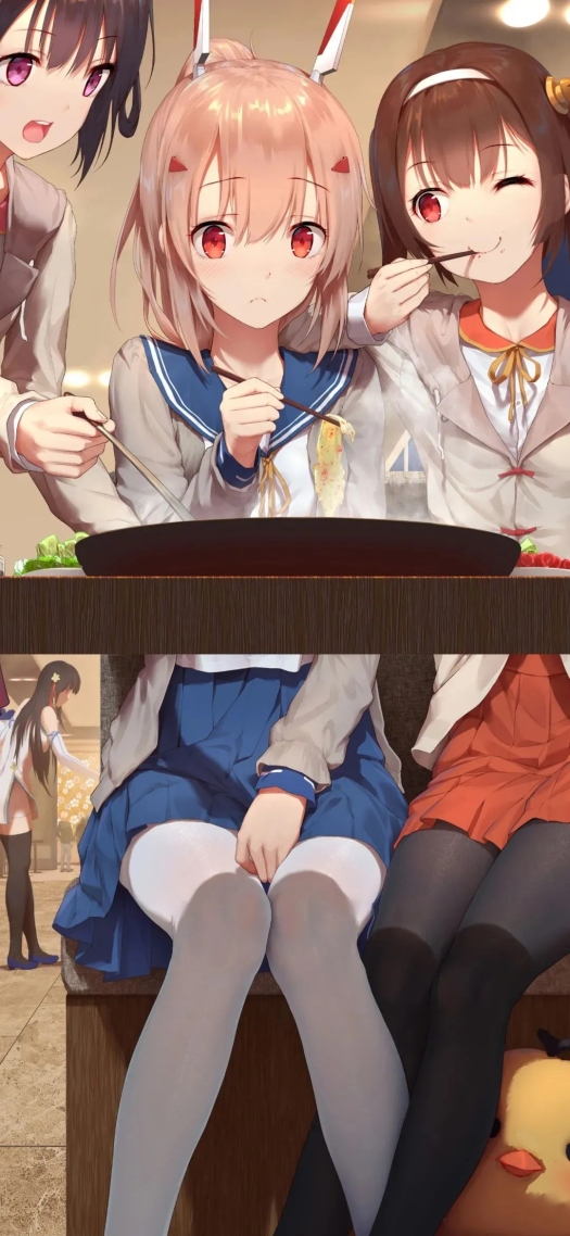 聚餐#黑絲#白絲