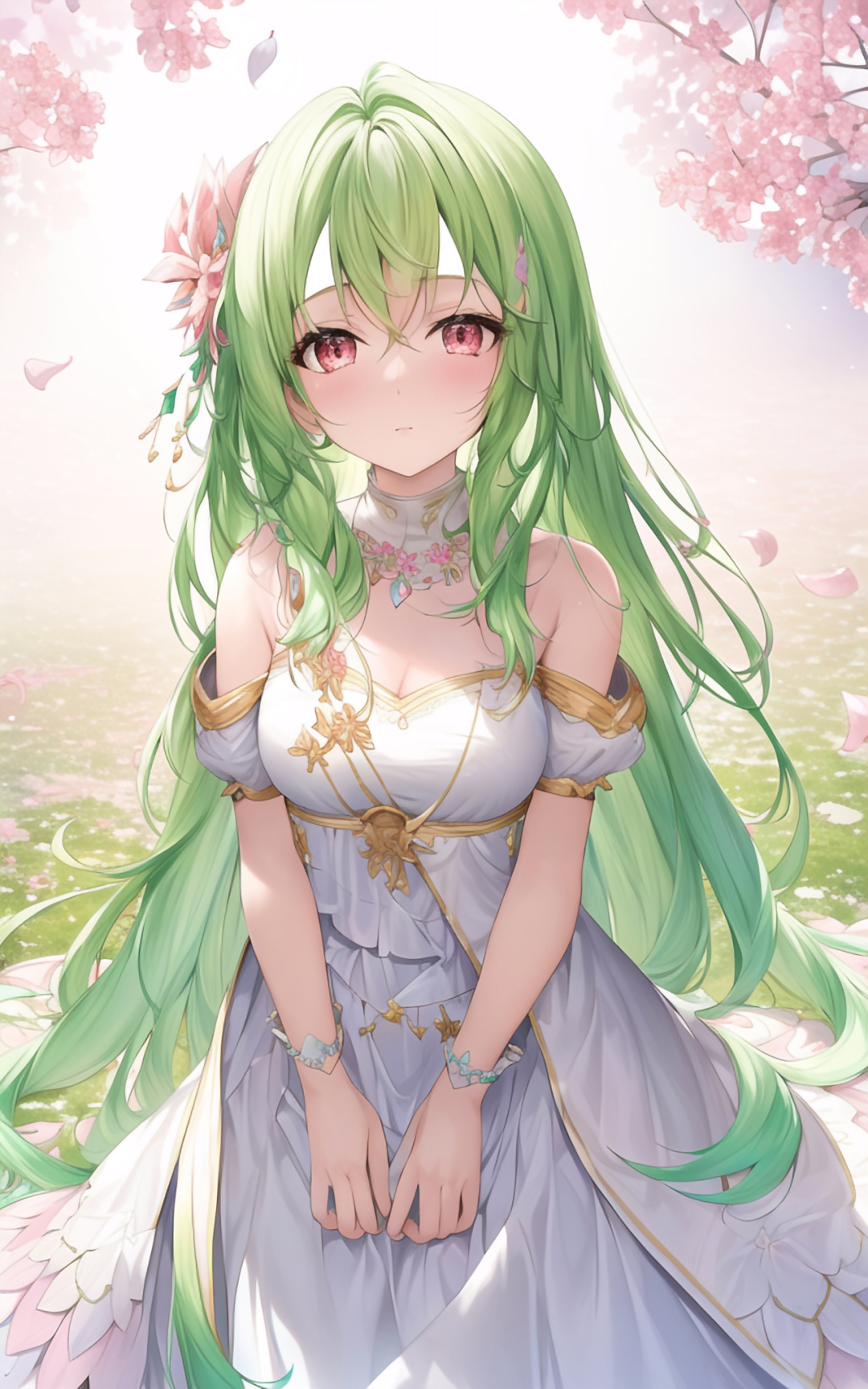 绿发少女