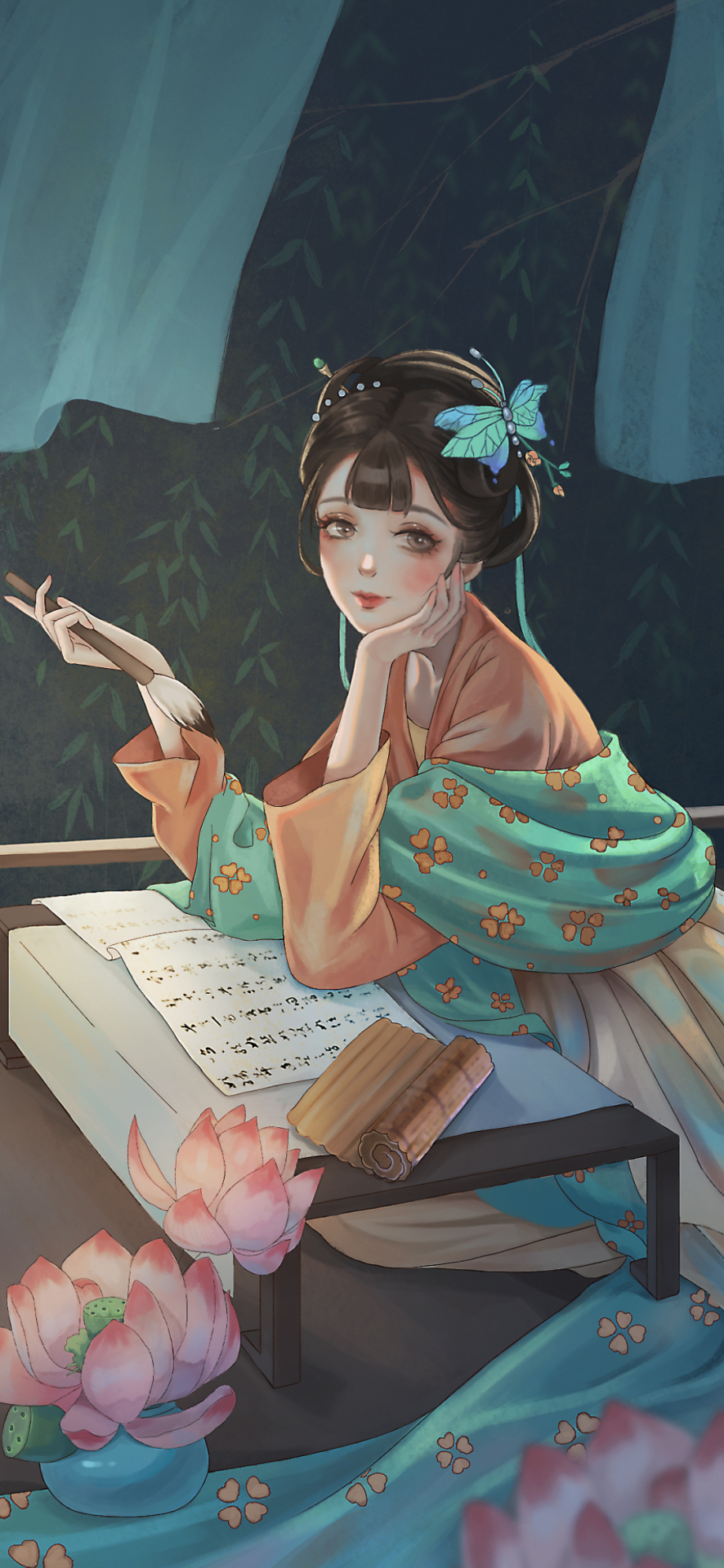 荷花美女