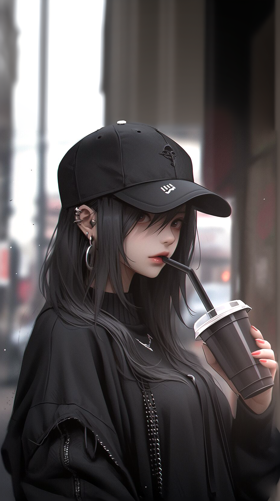 時尚前衛的朋克女孩