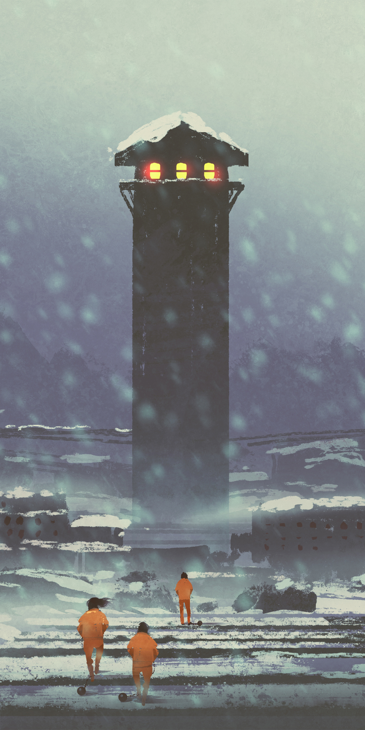 【雪中的燈塔】