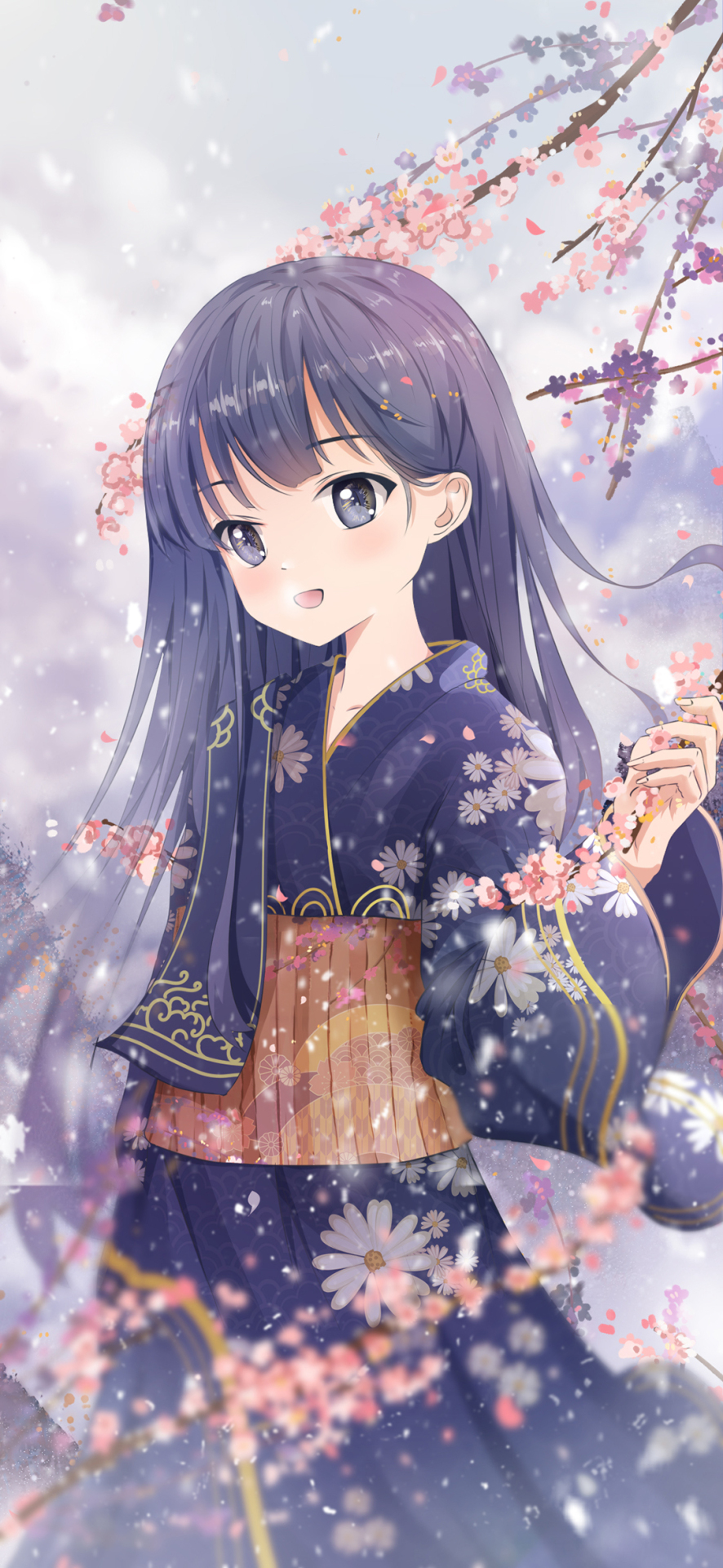 櫻花少女微信圖片背景
