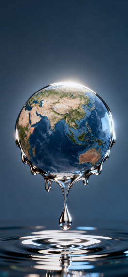 地球水滴梦幻壁纸