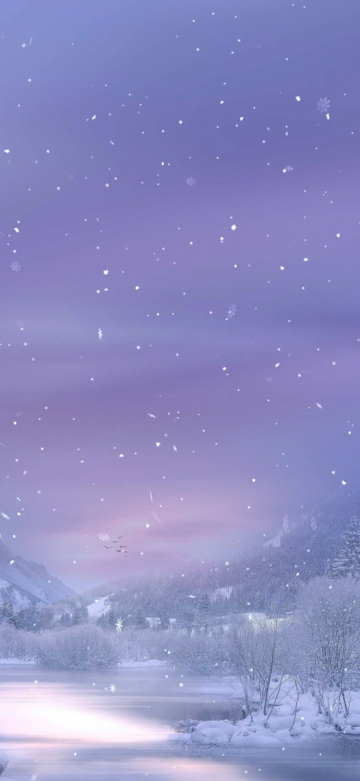 好看的微信聊天背景圖飄雪