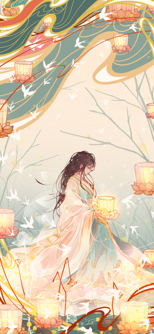 花灯祈福2聊天背景图
