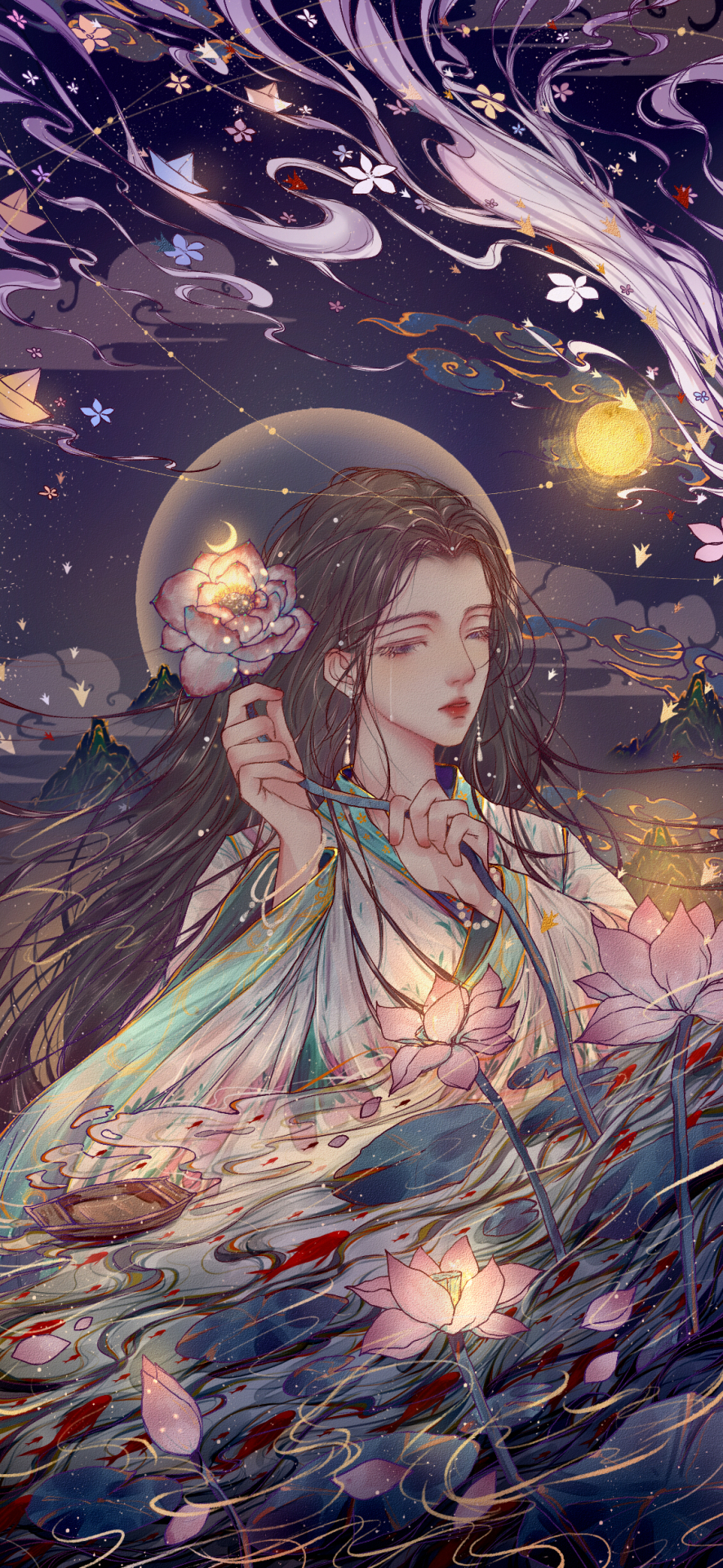 微信背景牆圖片行水