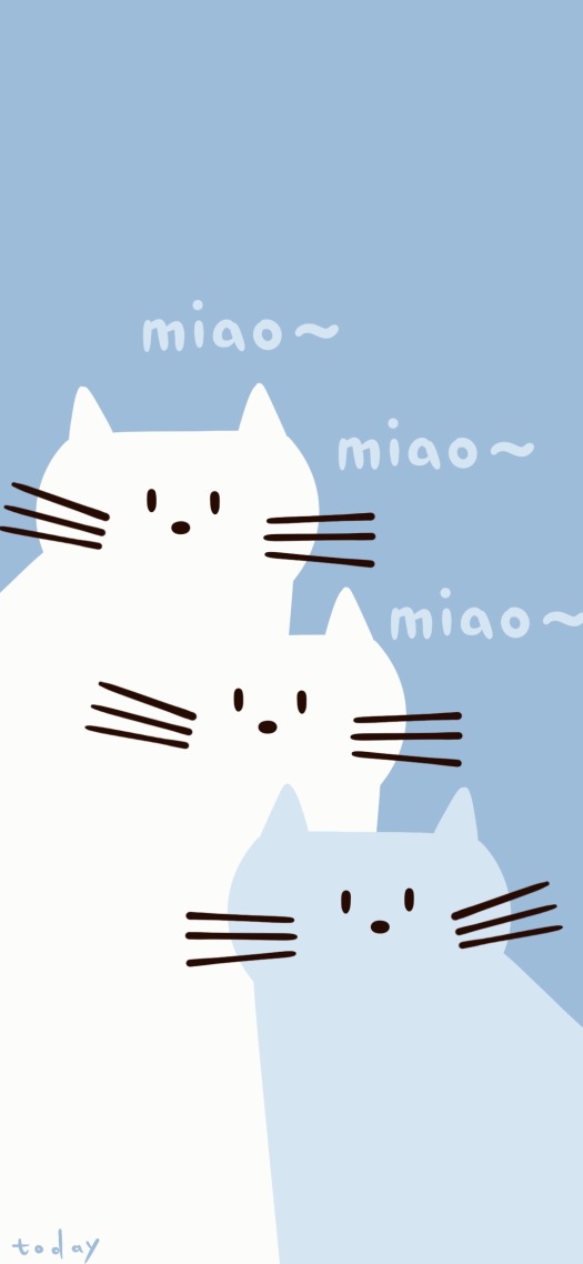 我们一起学猫叫，
一起喵喵喵喵喵。